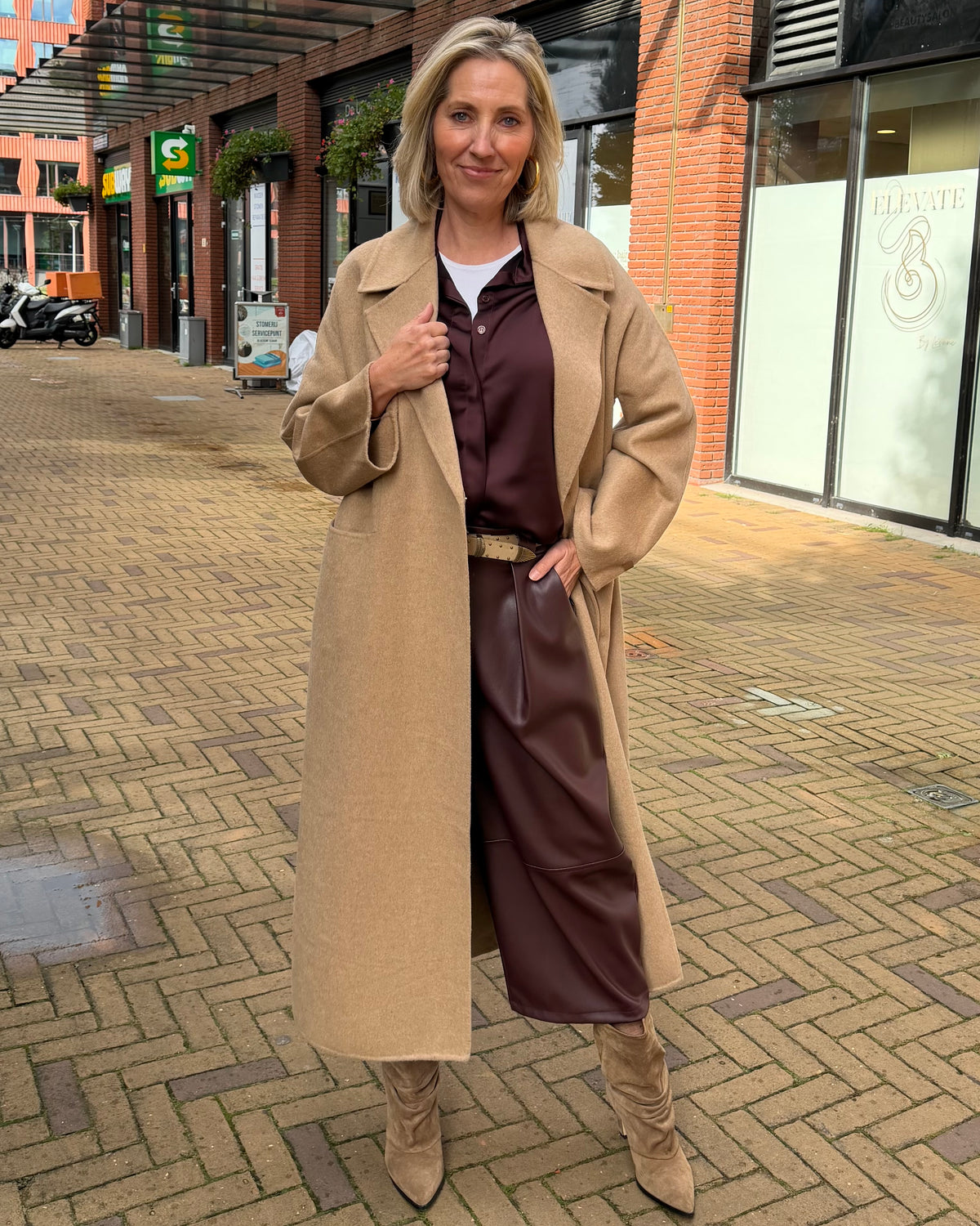 Blouse Roos Satijn Bordeaux - Peet kleding