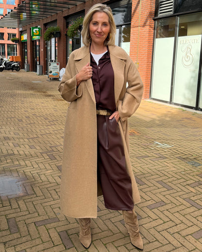 Blouse Roos Satijn Bordeaux - Peet kleding