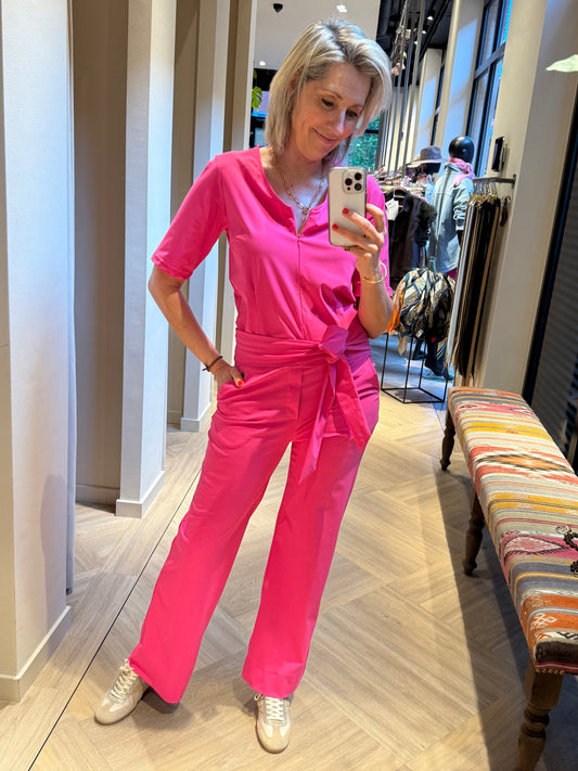 Triple Nine Travel Jumpsuit Mila Fuchsia - 51908 - Peet kleding