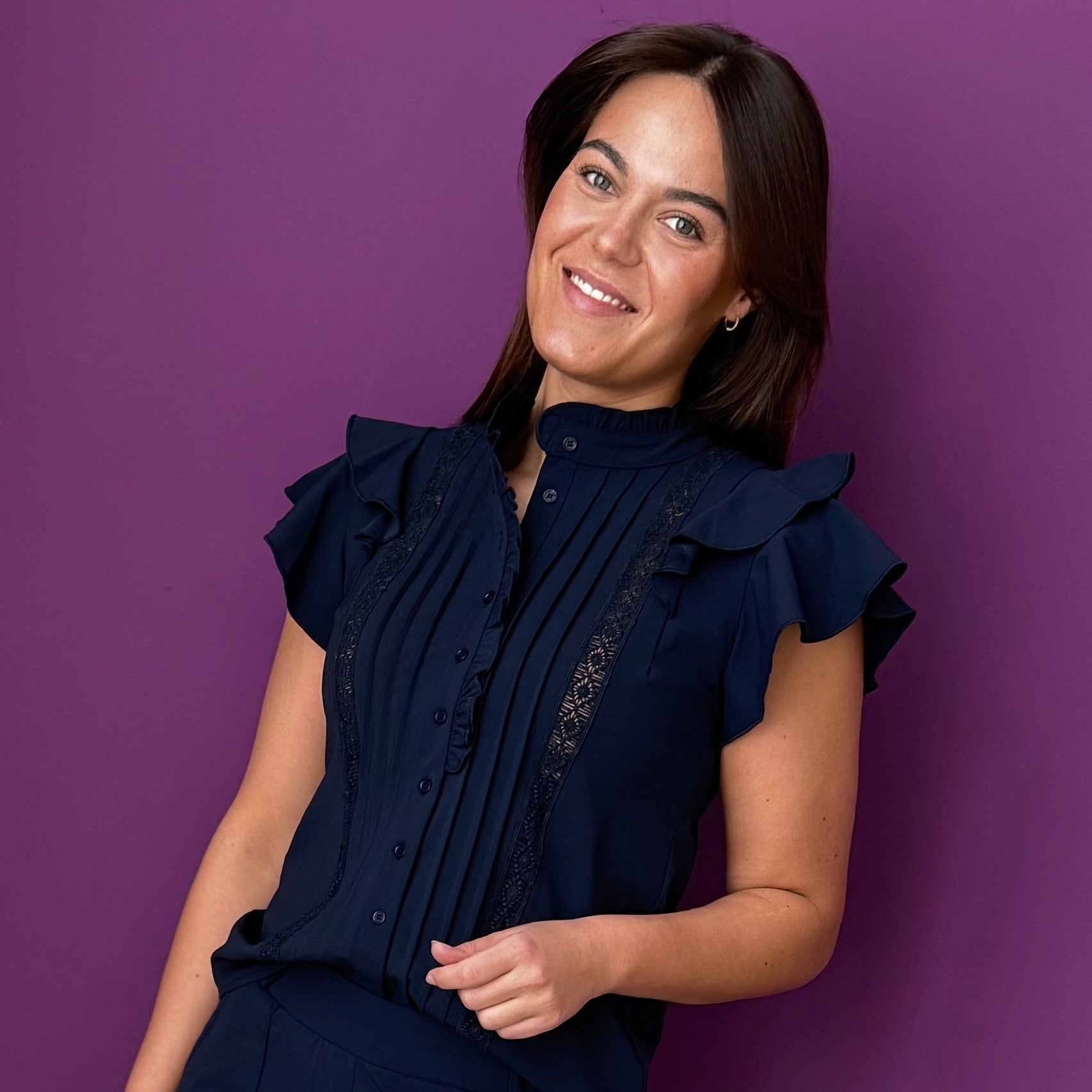 Triple Nine - Travel Blouse Essie Navy - 5915 - Peet kleding