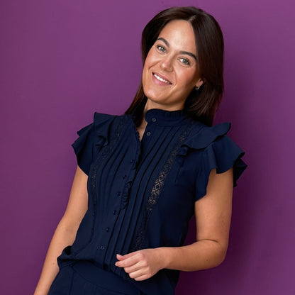 Triple Nine - Travel Blouse Essie Navy - 5915 - Peet kleding
