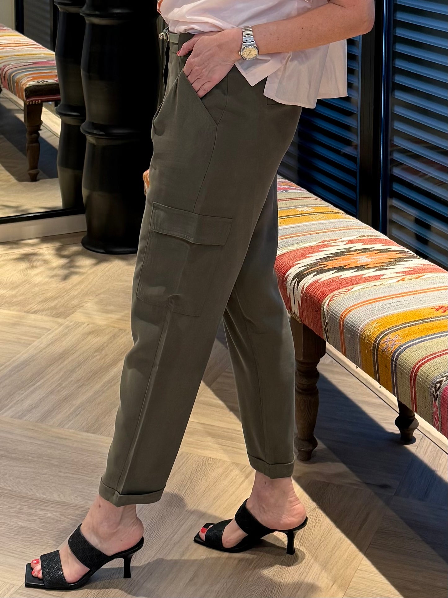 Yaya Cargo Broek Army - Peet kleding