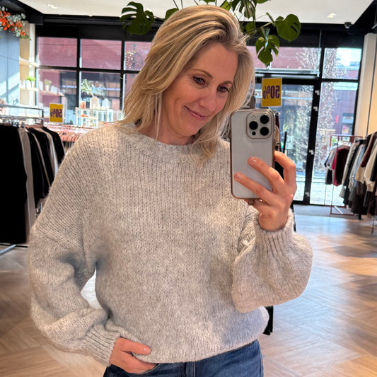 Trui Saar Zachtgrijs - Peet kleding