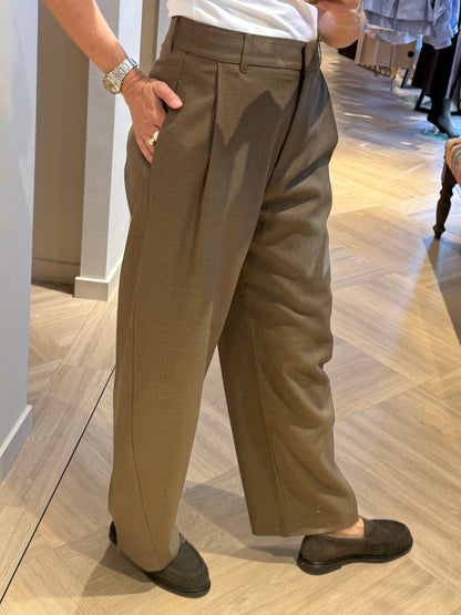 Yaya Barrel Broek Teak Brown - Peet kleding