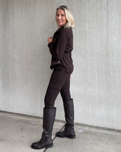Triple Nine - Travel Broek Cargo Donkerbruin - 3001 - Peet kleding