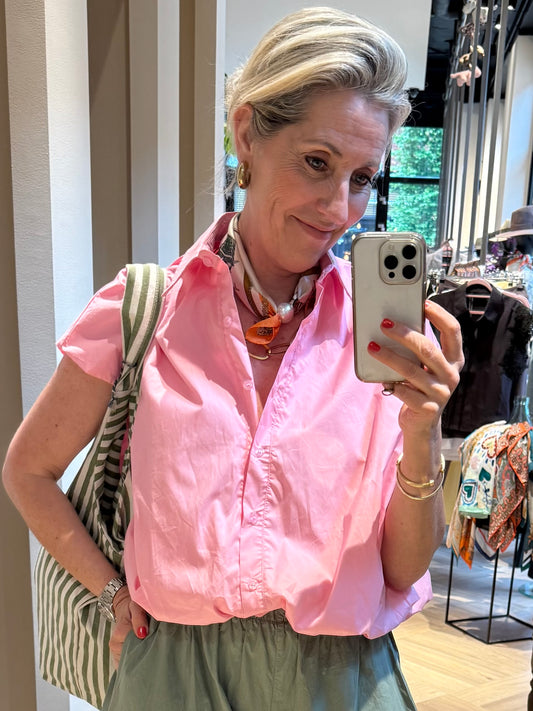 Ambika Blouse Boxy Roze - Peet kleding