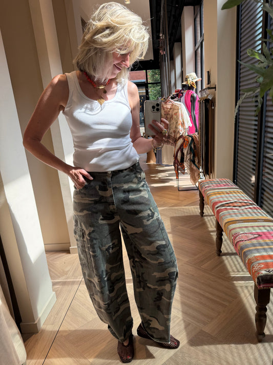 Ambika Broek Caby Armyprint