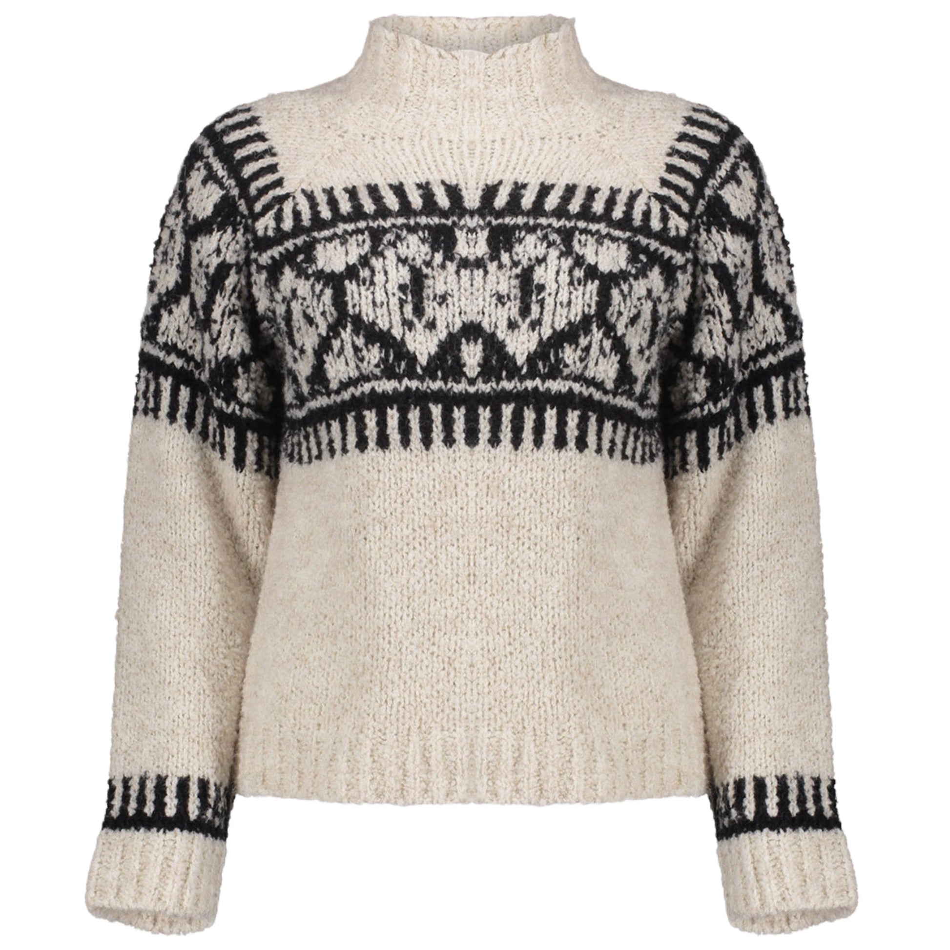 Geisha Trui Turtle Zand Zwart - Peet kleding