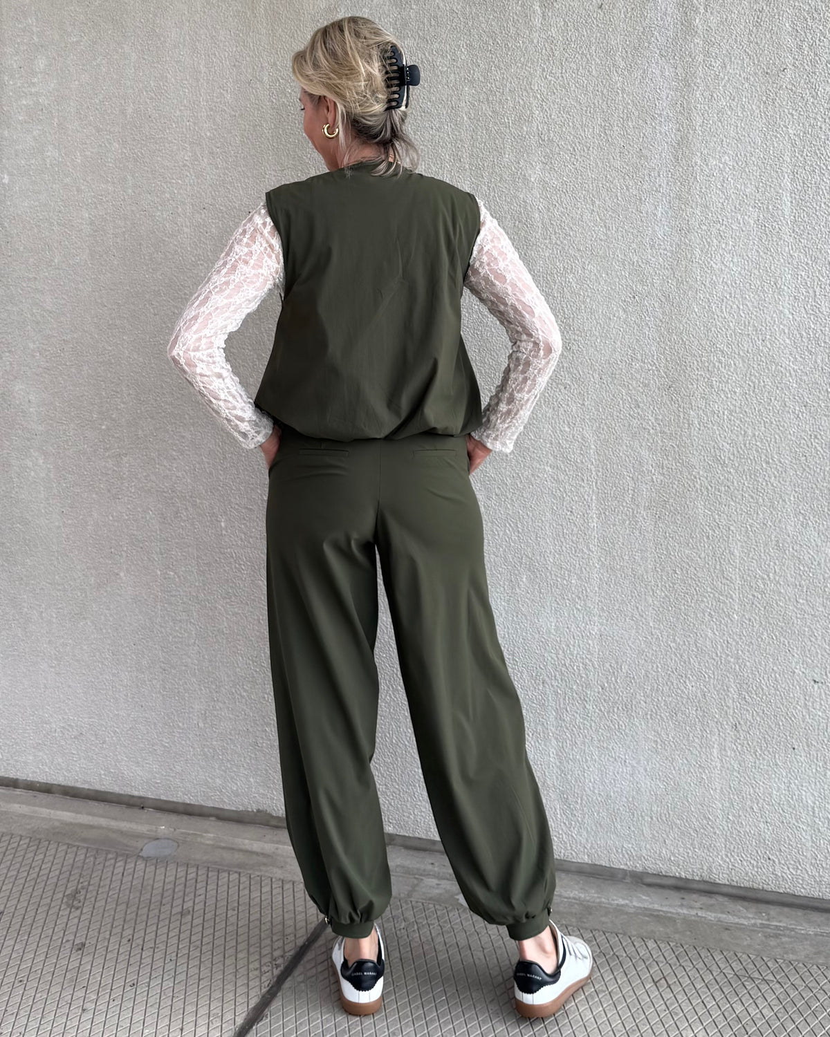 Triple Nine - Travel Broek Balloon Olijfgroen - 3004 - Peet kleding