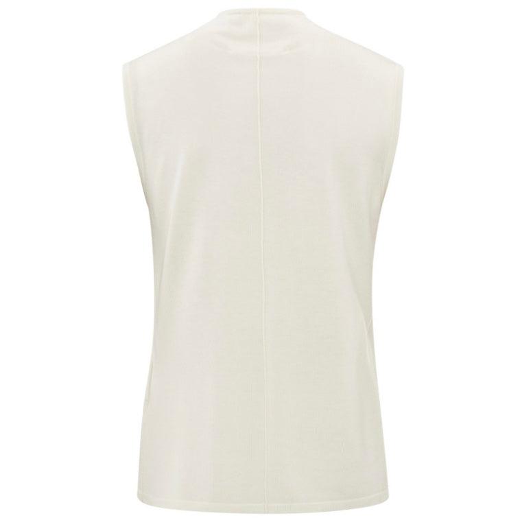 Yaya Top Mouwloos Chalk White - Peet kleding