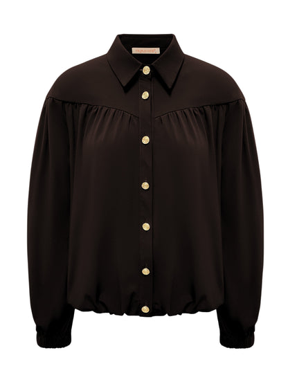 Triple Nine - Travel Blouse Sasha Donkerbruin - 5951 - Peet kleding