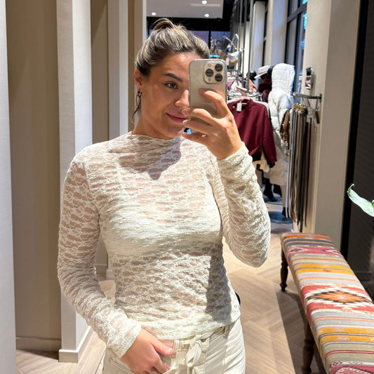 Top Diva Kant Offwhite - Peet kleding
