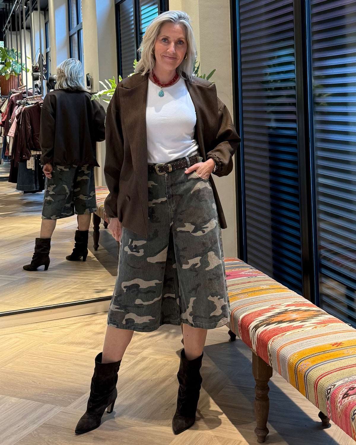 Blazer Fanny Bruin Mêlee - Peet kleding