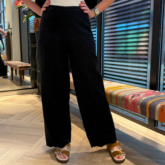 With Black Broek Hilma Zwart - Peet kleding