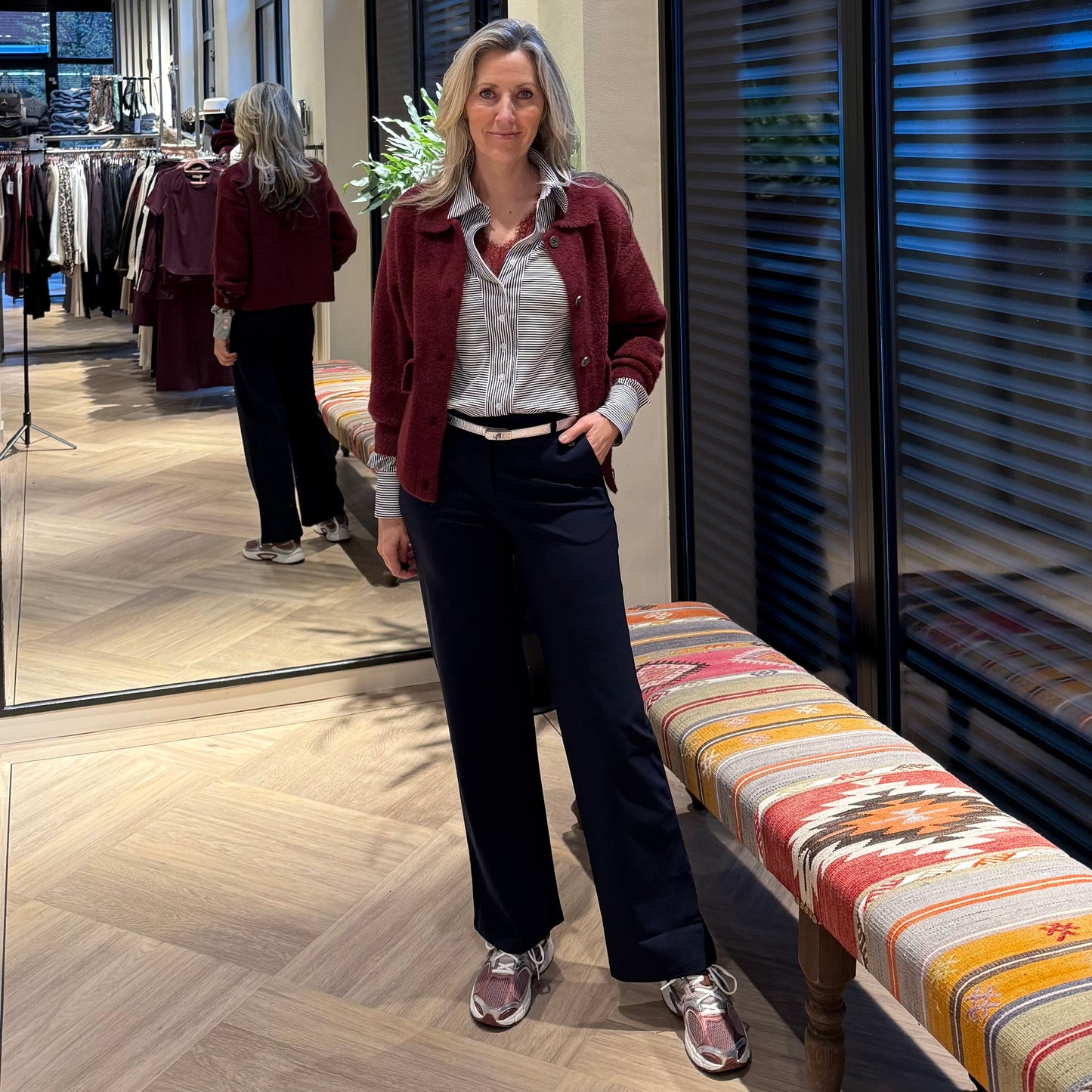 Triple Nine - Fluffy Vest Benchi Bordeaux - 9002 - Peet kleding