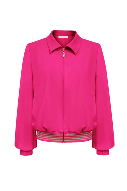 Triple Nine Travel Jas Nina Fuchsia - 92406 - Peet kleding