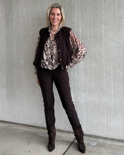 Blouse Dani Luipaard Dessin - Peet kleding