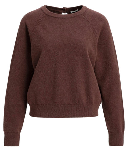 Yaya Trui Open Back Chocolate Red - Peet kleding