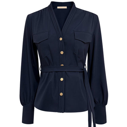 Triple Nine - Travel Blouse Megan Navy - 5926 - Peet kleding