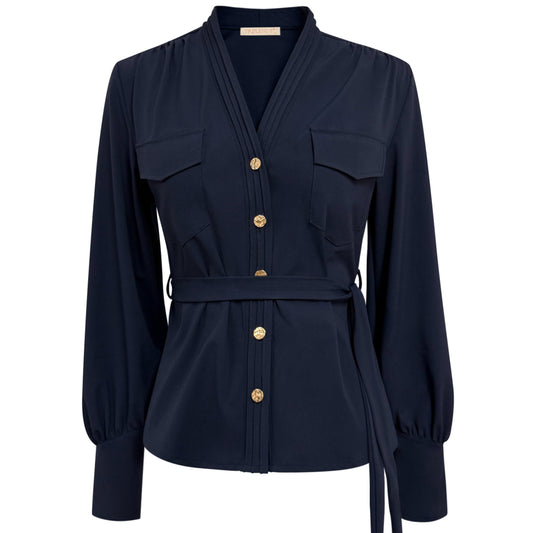 Triple Nine - Travel Blouse Megan Navy - 5926 - Peet kleding