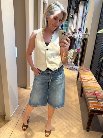 Copenhage Muse Tailor Gilet Off White - Peet kleding