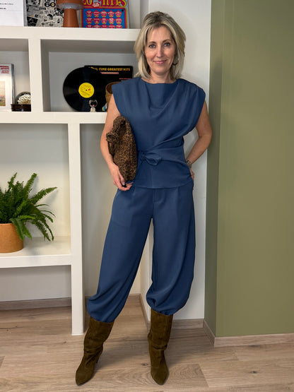 Ambika Broek Nina Barrel Jeansblauw - Peet kleding