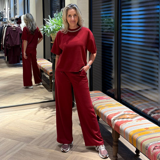 Ichi Top Dorise Strass Rood - Peet kleding