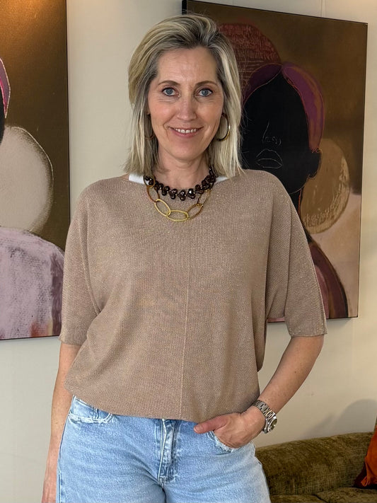 Top Olivia Camel - Peet kleding