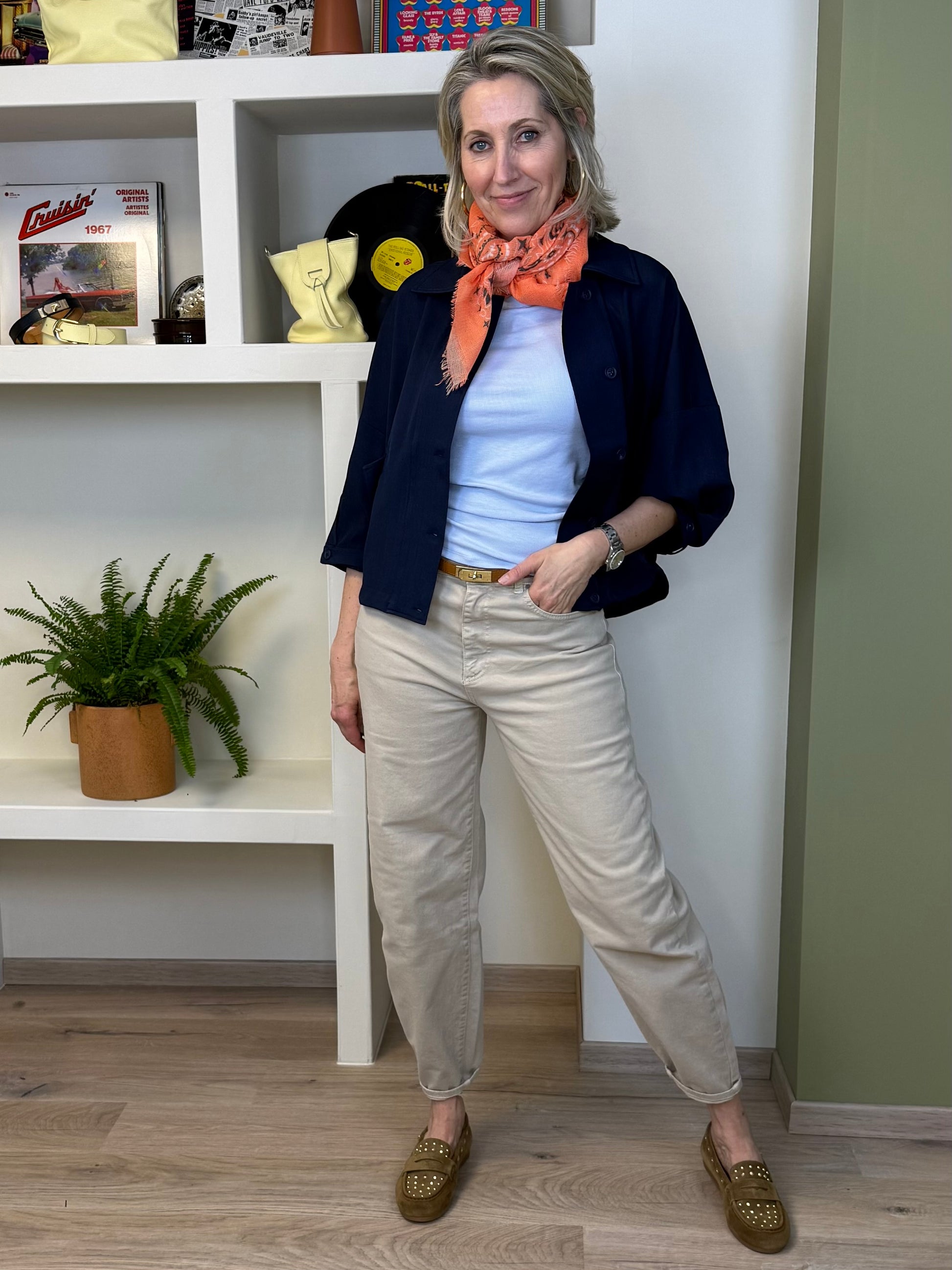 Yaya T-Shirt Rib Lichtblauw - Peet kleding