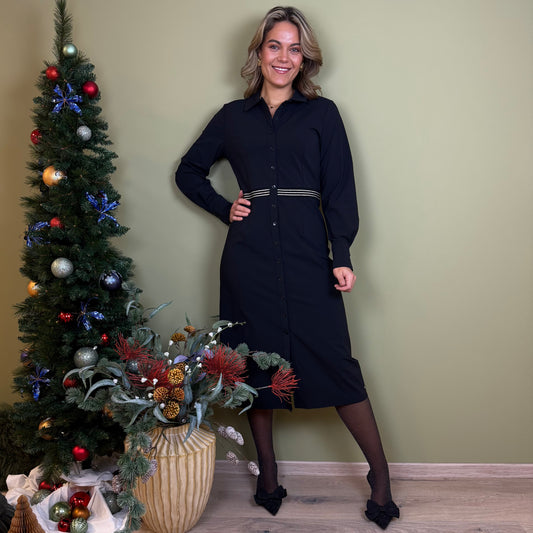 Triple Nine - Travel Jurk Cameron Zwart - 51811 - Peet kleding