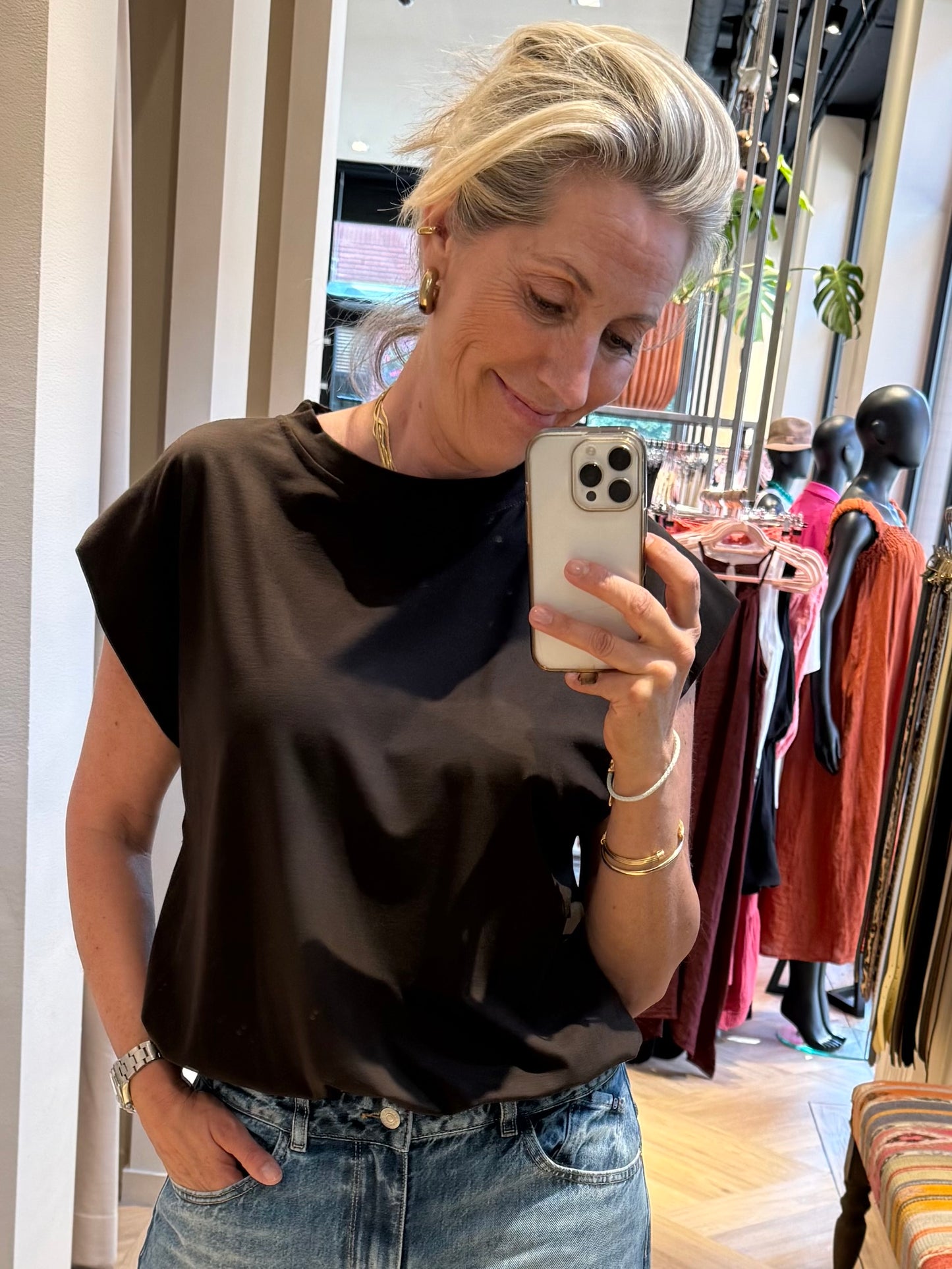 T-Shirt Balloon Fia Donkerbruin - Peet kleding