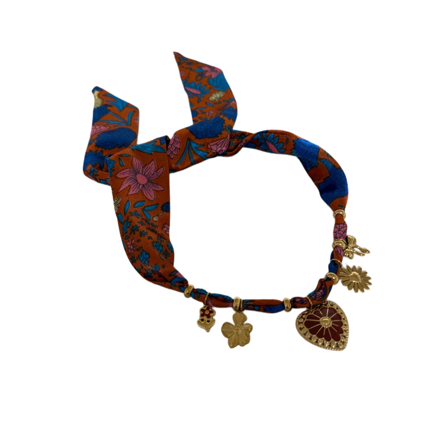 Ketting Sjaal Bloemen Bedels - Peet kleding