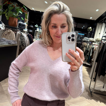 Yaya Trui Alpaca Grijzig Paars - Peet kleding