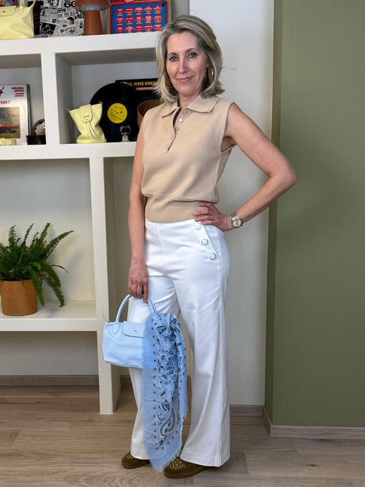 Yaya polo zonder mouw - Peet kleding