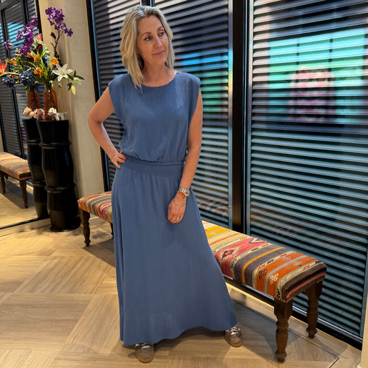 Set Rok Top Silvia Jeansblauw - Peet kleding