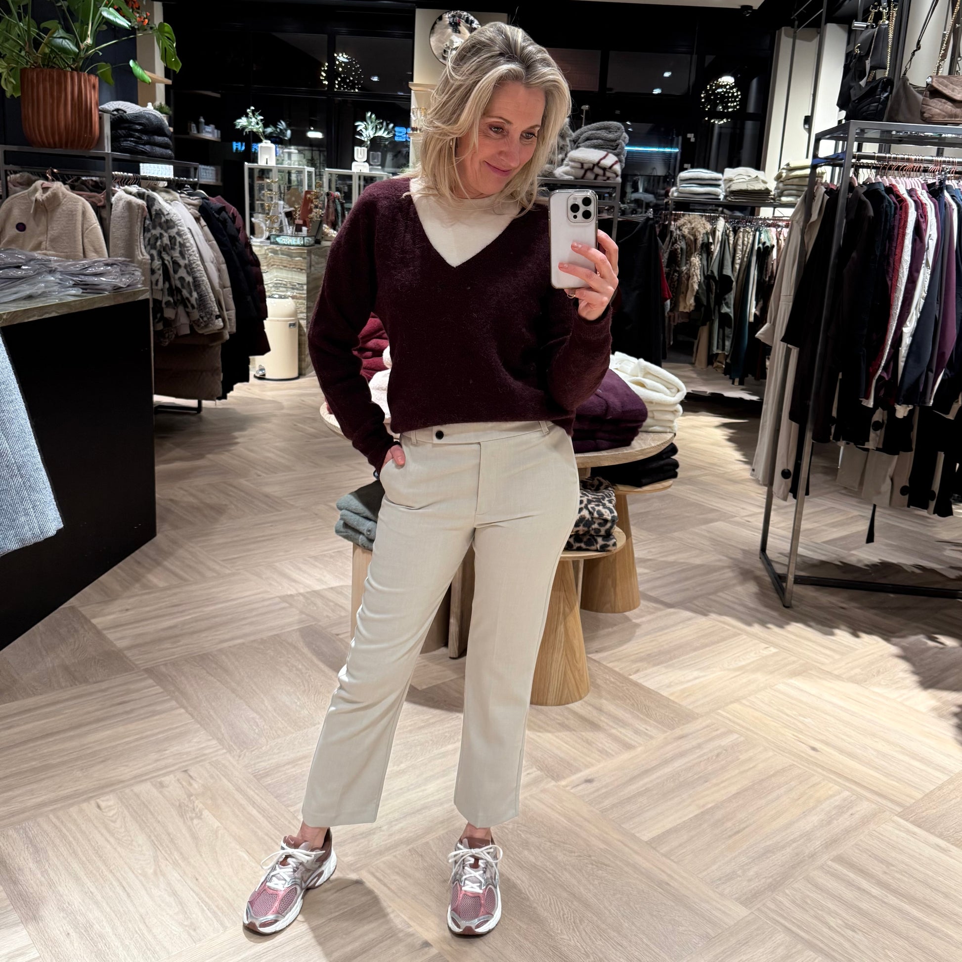 Yaya Rechte Pantalon Grijs - Peet kleding