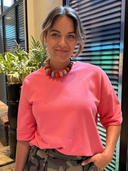 Azzurro Sweater Mia Koraalroze - Peet kleding