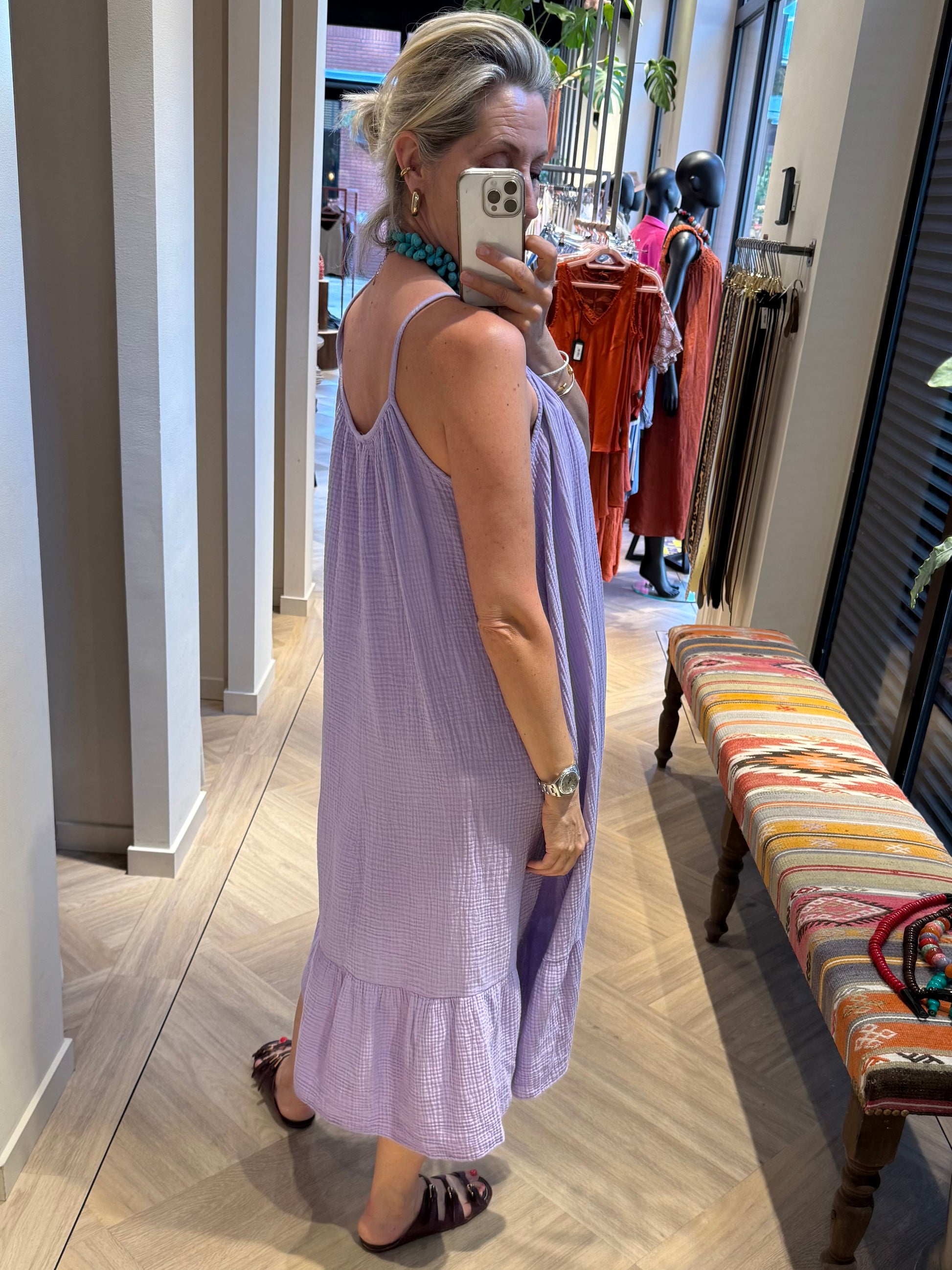 Jurk Marouska Mouseline Lila - Peet kleding