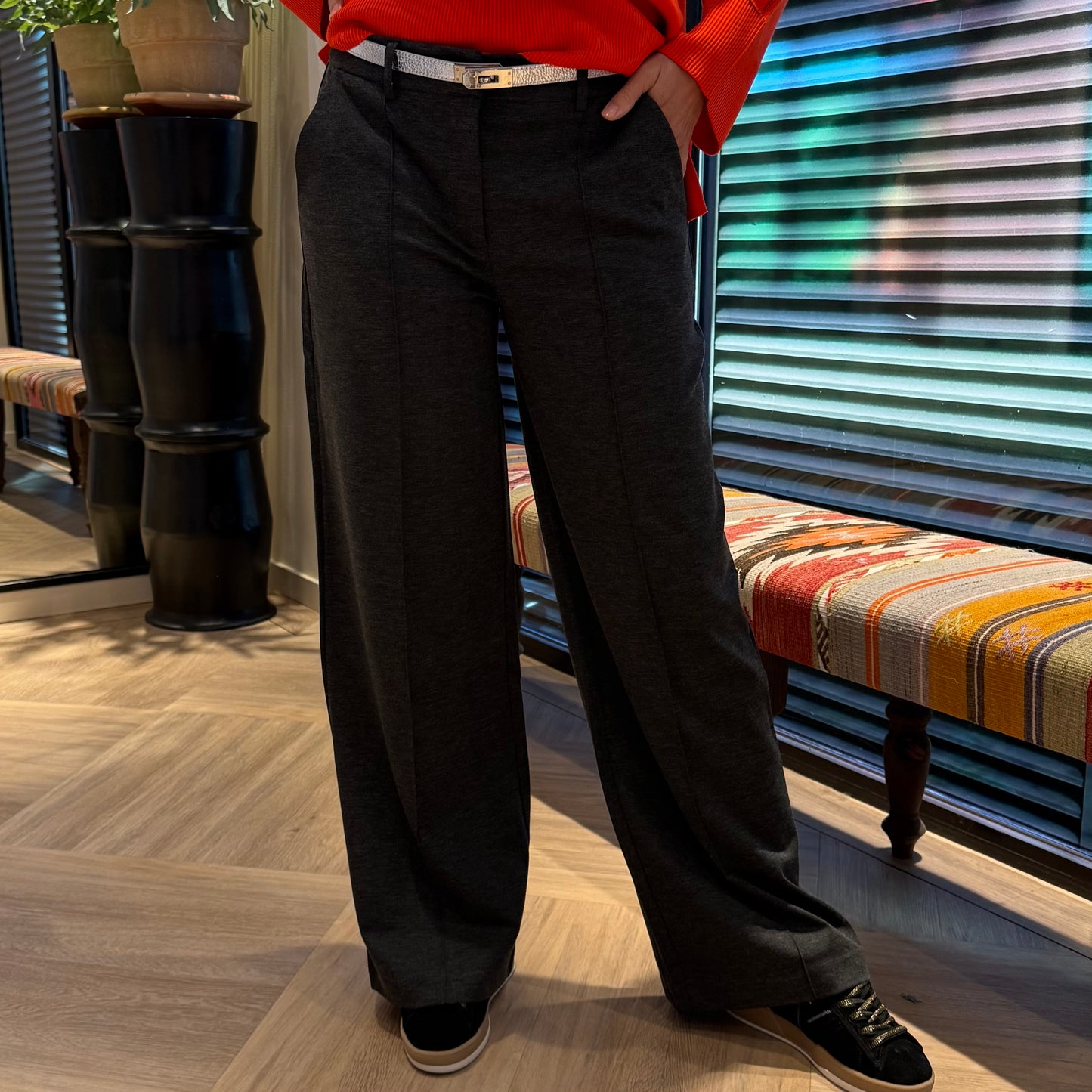 Ichi Broek Kate Grijs - Peet kleding