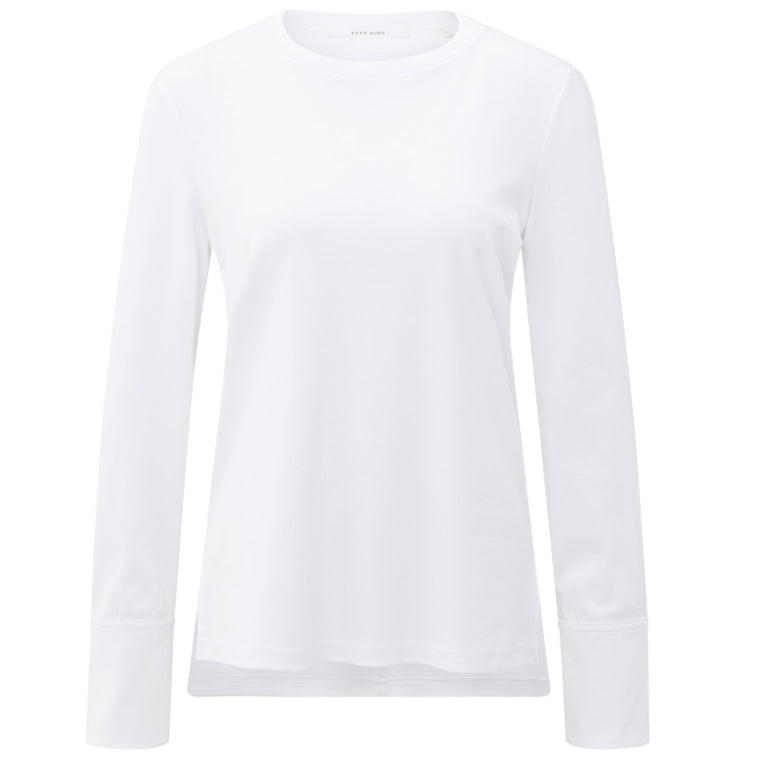 Yaya T-Shirt Lange Mouw Wit - Peet kleding