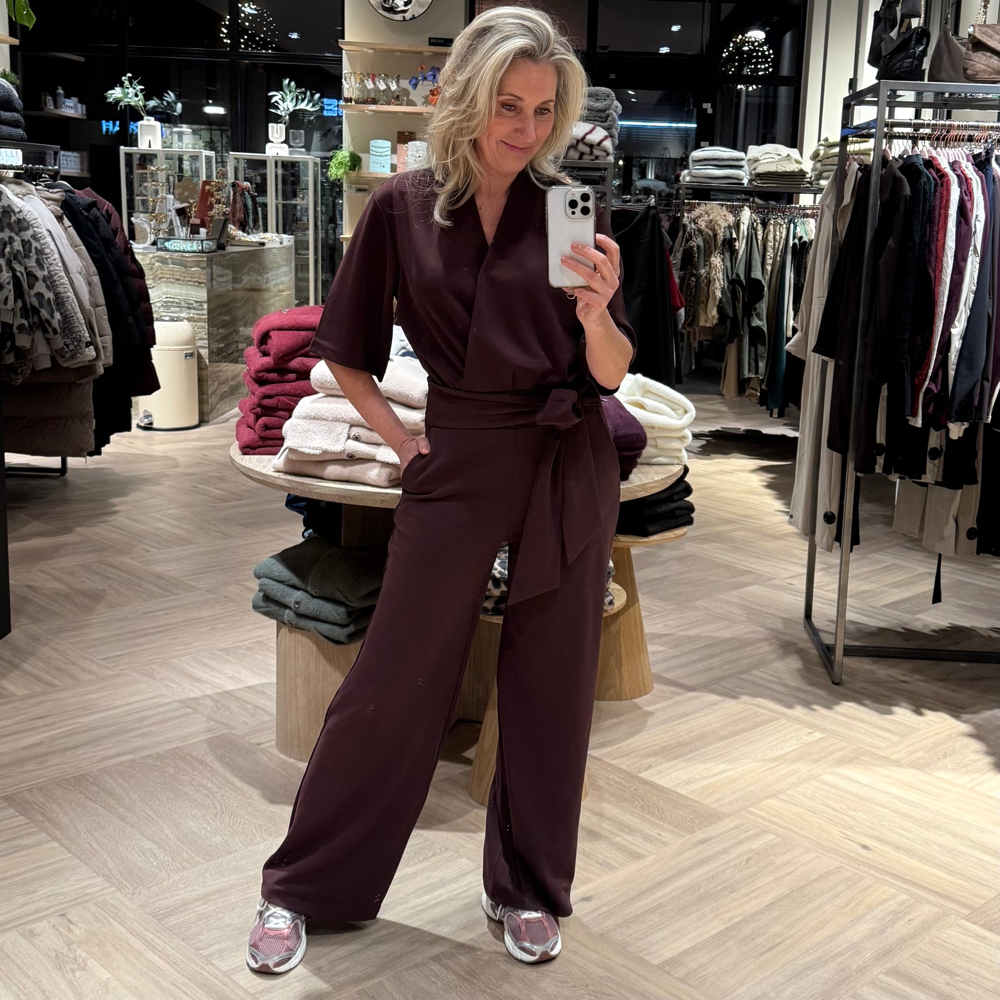 Yaya Jumpsuit Aubergine - Peet kleding