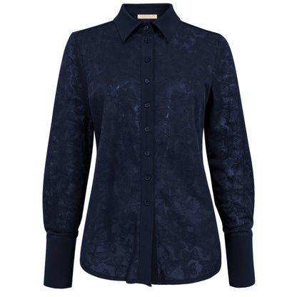 Triple Nine - Travel Blouse Butterfly Navy - 5920 - Peet kleding