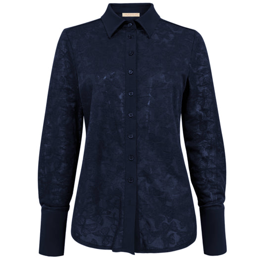 Triple Nine - Travel Blouse Butterfly Navy - 5920 - Peet kleding