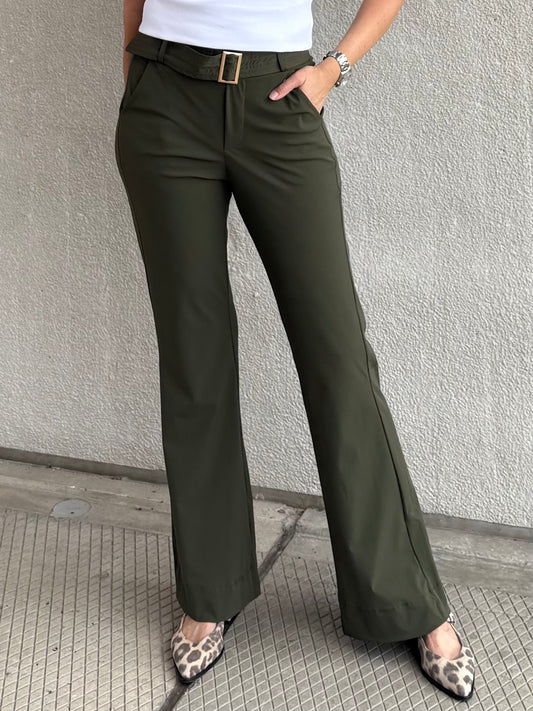 Triple Nine - Travel Broek Joy Olijfgroen - 3002 - Peet kleding