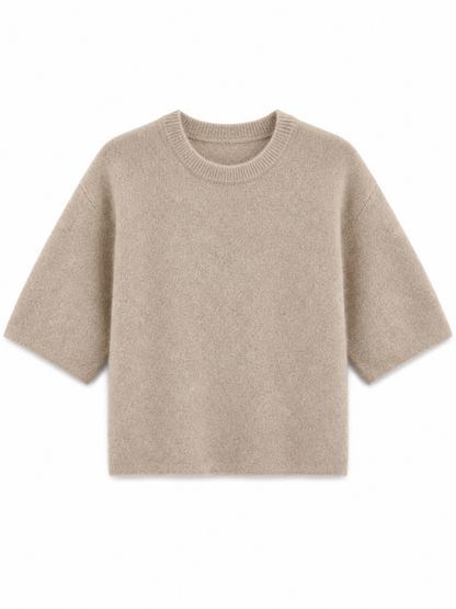 Alpaca Top Silvi Zand - Peet kleding