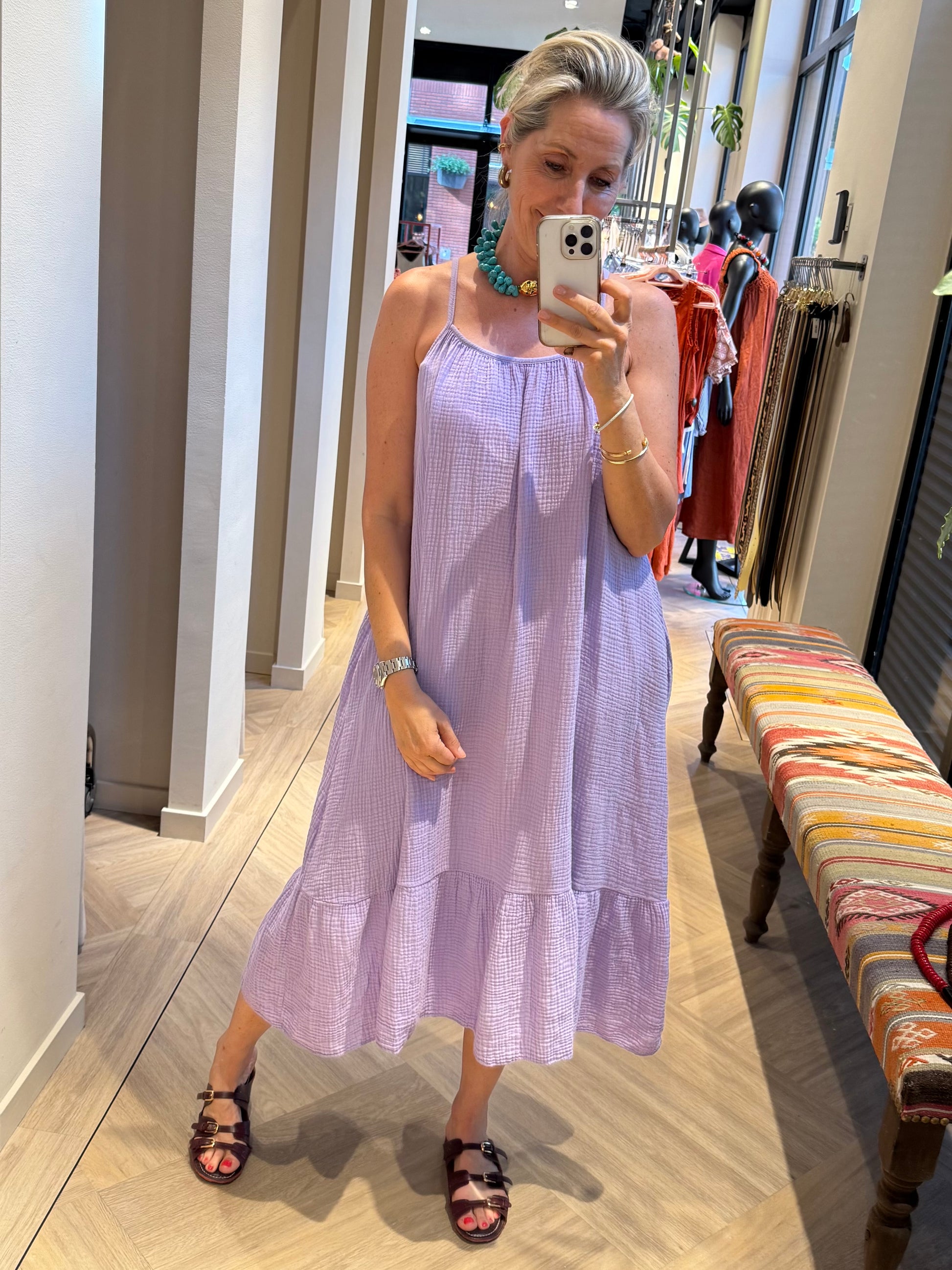 Jurk Marouska Mouseline Lila - Peet kleding
