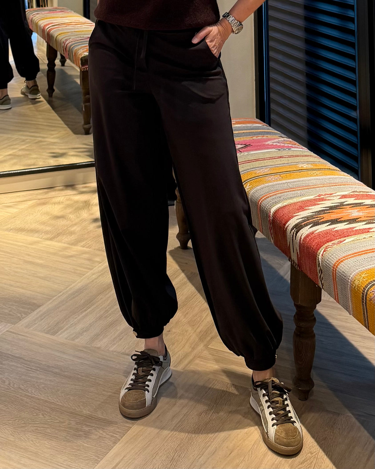 Triple Nine - Travel Broek Balloon Donkerbruin - 3004 - Peet kleding
