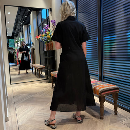 Azzurro Jurk Denia Zwart - Peet kleding