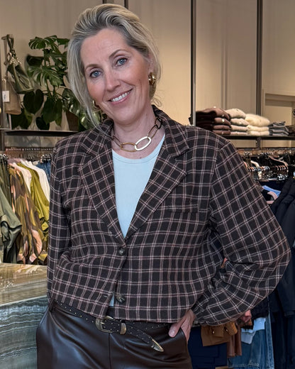Korte Blazer Lola Ruit Bruin Bordeaux