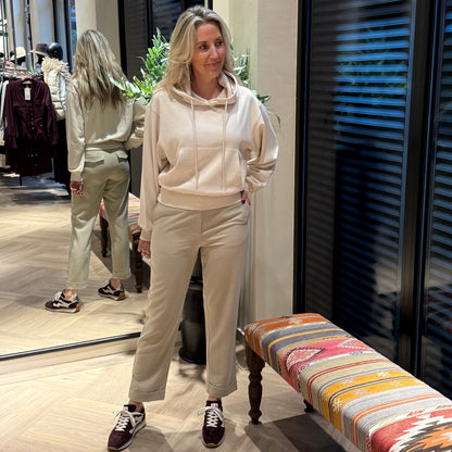 Yaya High Waist Broek Sand - Peet kleding